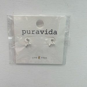 Puravida Silver “Seeing Stars” Hoop Earrings